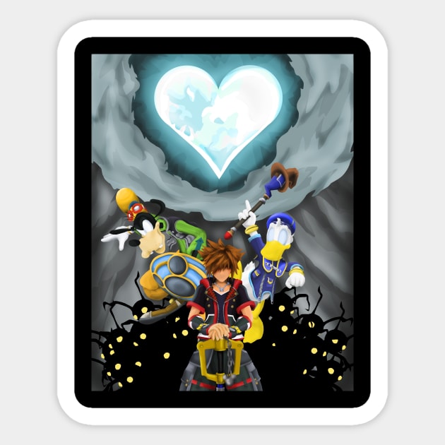 Kingdom Hearts Minimalist Sticker by G Squared Art